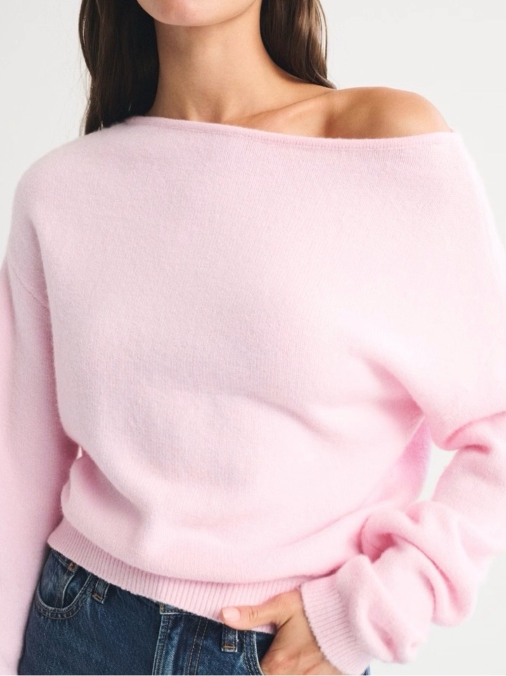 Abercrombie and Fitch Sunday Terry Off-The-Shoulder Top M